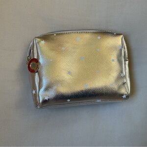First Aid Beauty Metallic Silver & Stars Cosmetic Pouch